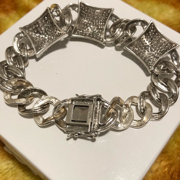 925 CZ cuban link 10mm Bracelet Unisex - Picture 4 of 6
